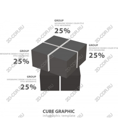 Шаблон графической инфографики куба