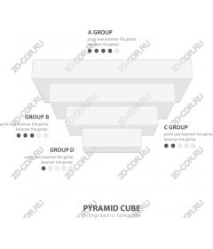Шаблон инфографики «Пирамида-куб»