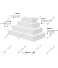 Шаблон инфографики «Пирамида-куб»