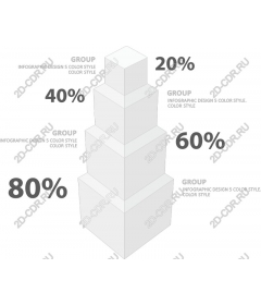  Инфографика роста с накопленными столбцами