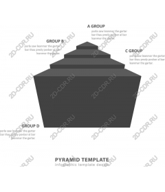 Infographic template of the pyramid