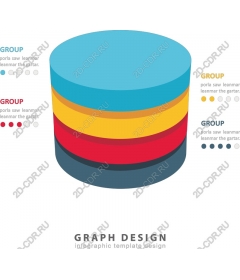 Шаблон 3D-многослойной инфографики