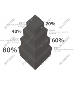 Infographic 3D pyramid