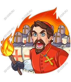  Fierce knight with a torch