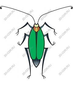  Bright green insect