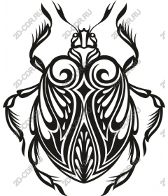 Intricate stylized beetle