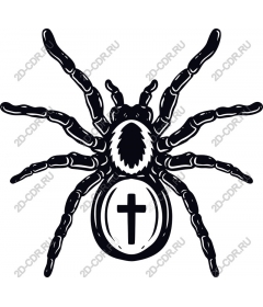 Gothic spider with a cross