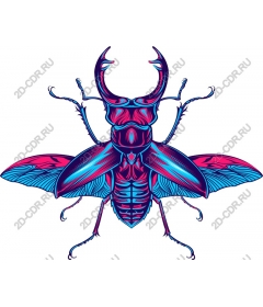 Neon stag beetle
