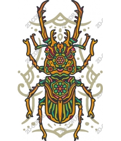  Colorful stylized beetle