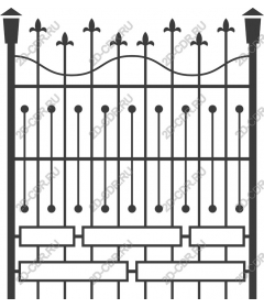 Элегантный кованый забор