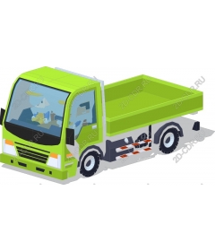  Eco-friendly green truck for delivery