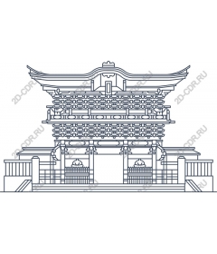  Traditional drawing pagoda