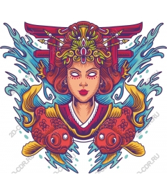  Bright woman-koi