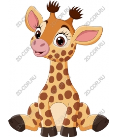 Funny cartoon giraffe