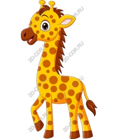 Playful giraffe cartoon