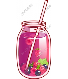  Drink Berry Bliss Mason Jar