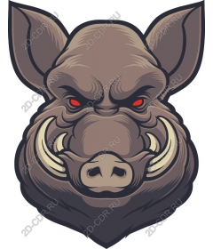  Ferocious boar's head