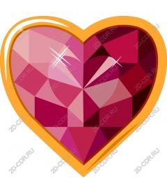  Bright ruby heart