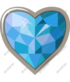  Heart of a blue precious stone