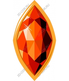  Bright orange gemstone