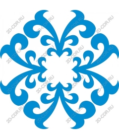 Swirling blue floral pattern