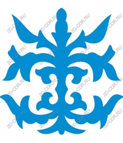 Intricate blue floral pattern