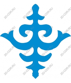  Elegant blue decorative motif