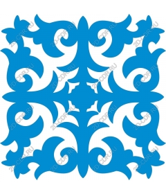  Blue ornamental pattern