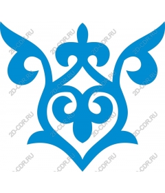  Elegant blue decorative motif