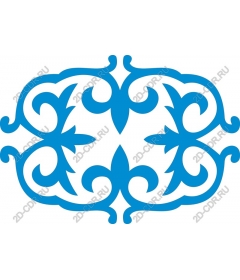  Elegant blue flower ornament