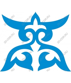  Elegant blue tribal motif