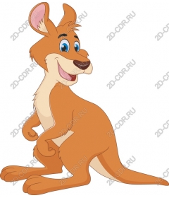  Happy cartoon kangaroo