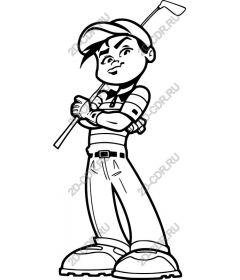  Charming young golfer
