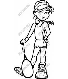 Confident tennis player
