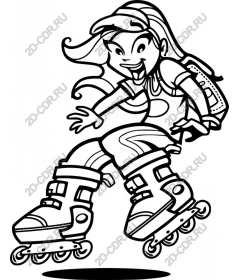  Girl on roller skates