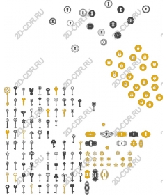 Icons collection of keys
