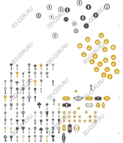 Элегантная коллекция ключей и замков
