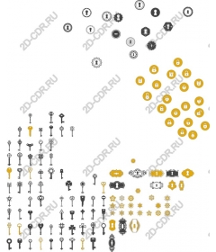  Коллекция иконок ключей и замков