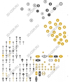 Набор старинных ключей и замков