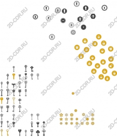  A package of icons and key characters locks