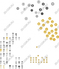 Набор иконок ключей и замков