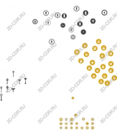 Icons collection of keys and locks