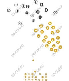 Pack of bright icons security