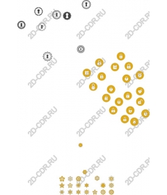  Bright icons-locks and a set of colors