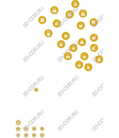  A package of icons for lock security