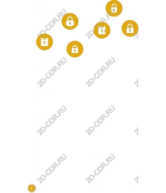  Stylish icon set for locks and security