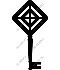  Stylized geometric key