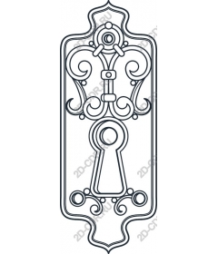 Vintage plate keyhole