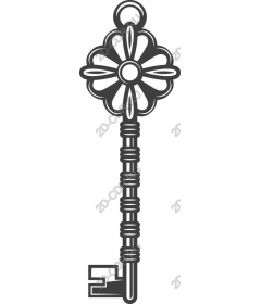 Vintage floral key