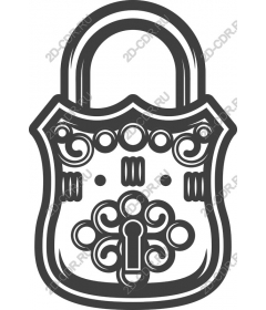  Elegant vintage padlock